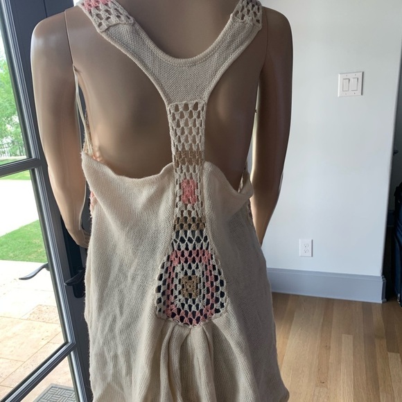 Free People Sequined Crochet Racerback Tank Knit - Picture 4 of 12